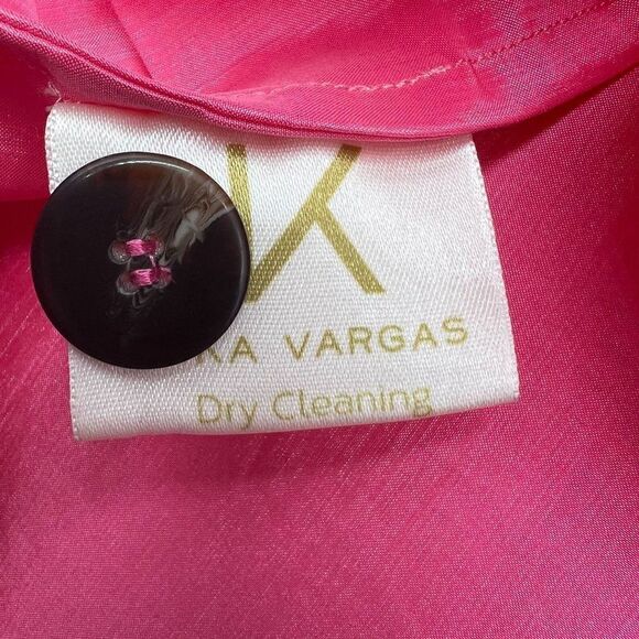 Kika Vargas L Pink Shimmer Scallop Pocket Jacket - Picture 12 of 16
